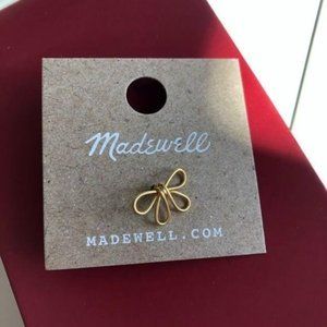 NWT Madewell bow mini earrings single one